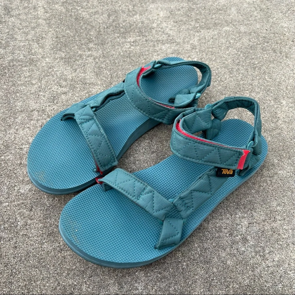 Teva Original Universal Velcro Teal Sandals Size 8